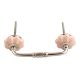 Baby Pink Crackle Ceramic Melon Bridge Handle